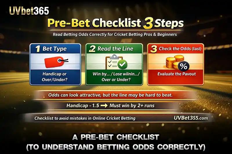 A pre bet checklist to understand betting odds correctly