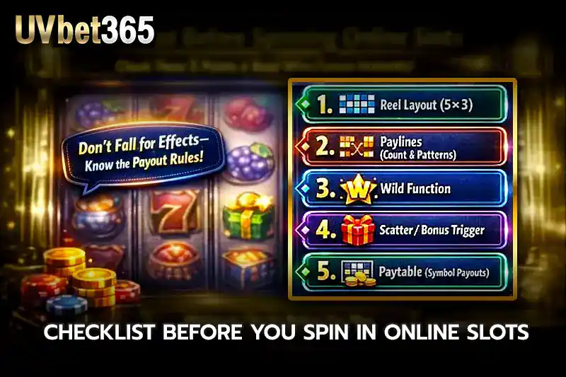 Checklist Before You Spin in online slots