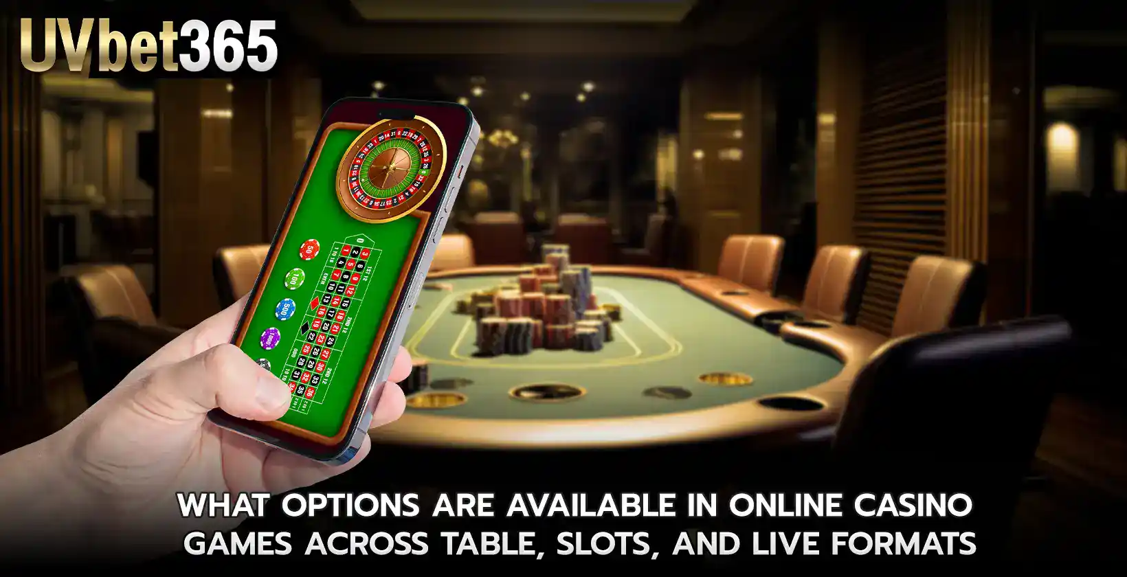 What options are available in online casino games across Table Slots and Live formats