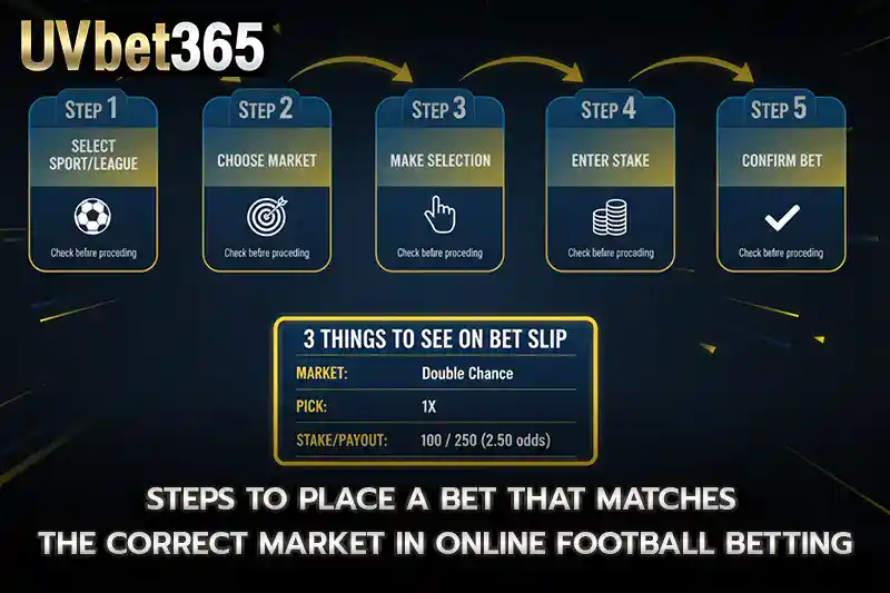 Steps to place a bet that matches the correct market in online football betting