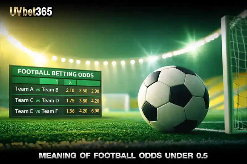 Meaning of Football odds under 0.5
