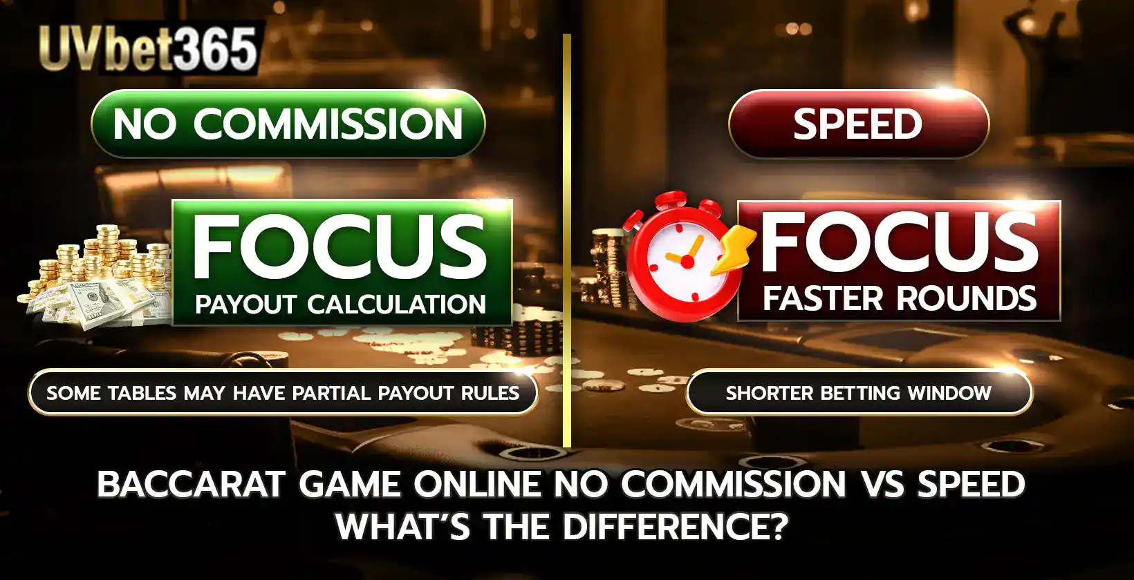 Baccarat game online No Commission vs Speed What the difference