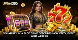 Volatility in a slot game describes how frequently wins appear