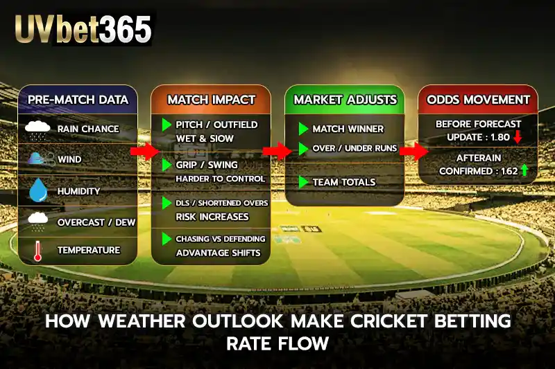 How weather outlook make cricket betting rate flow